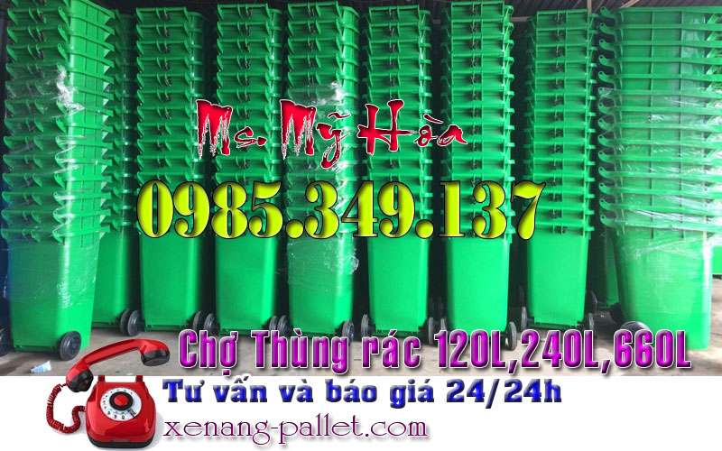 Th&ugrave;ng r&aacute;c c&ocirc;ng cộng 120 l&iacute;t